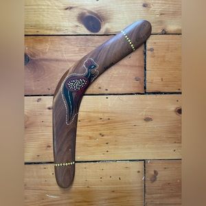 Hand painted Australian Kooladoo boomerang